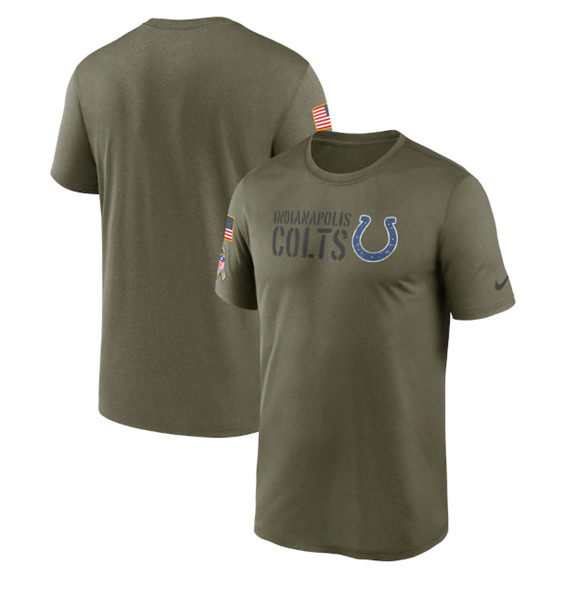 Men's Indianapolis Colts 2022 Olive Salute to Service Legend Team T-Shirt